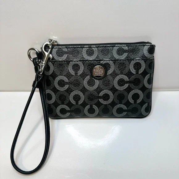Coach Coated Canvas Wristlet – Dotted Signature – Excellent Condition - Picture 3 of 8